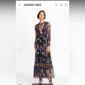 Johnny Was Dayana Gorgeous Mesh Maxi Dress